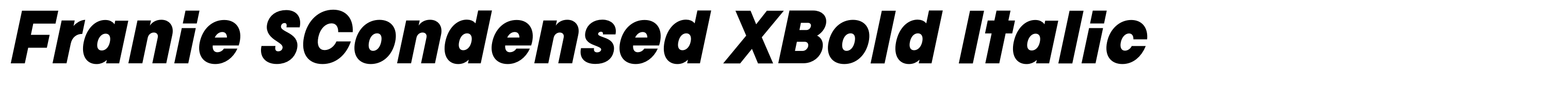 Franie SCondensed XBold Italic